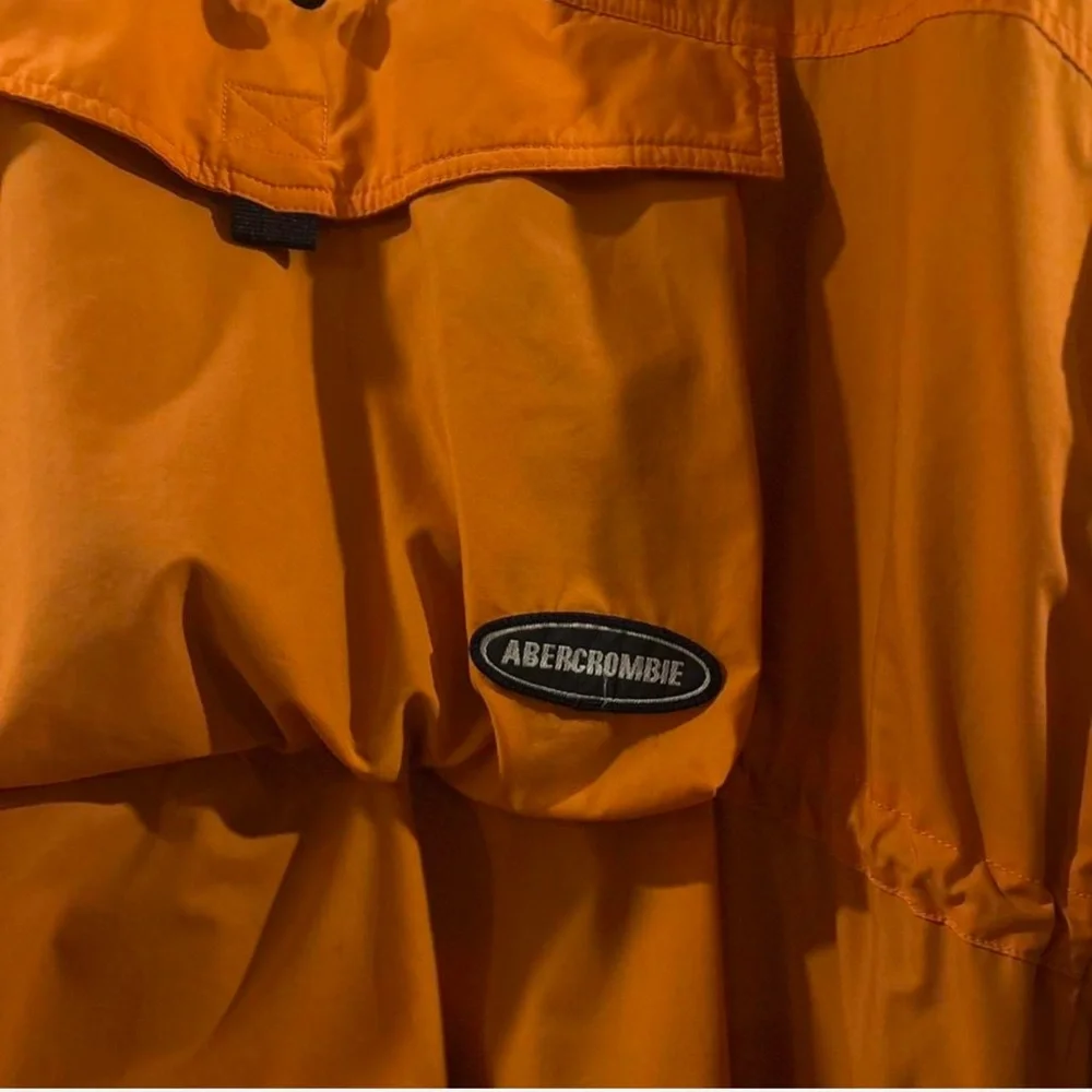 VTG Y2K Abercrombie & Fitch Orange Waterproof Anorak Windbreaker Size Men’s XL